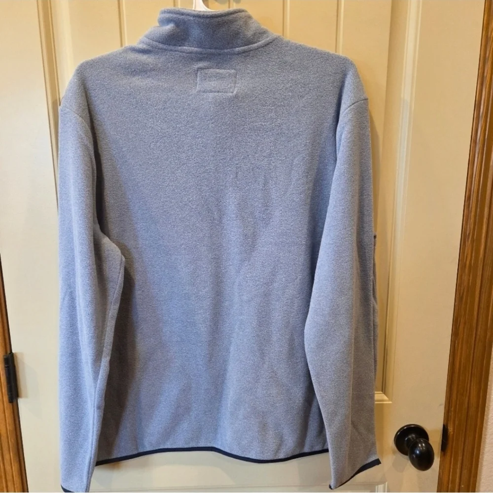 Men’s Polar Fleece High Neck 1/2 Zip Sweatshirt Blue Size Large Outdoor Ranch - Picture 3 of 10